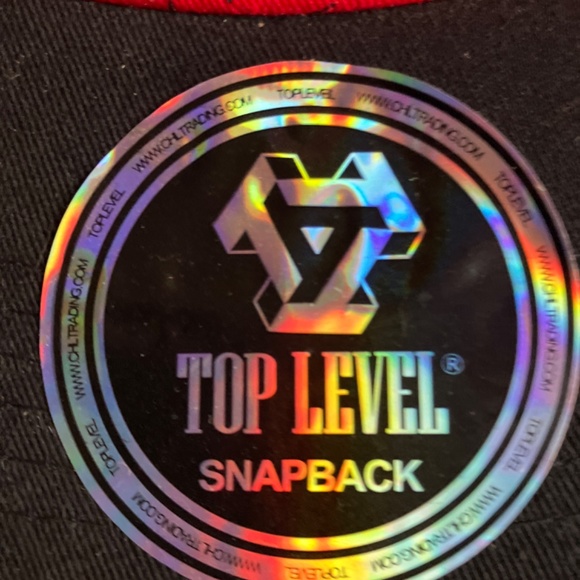 LIT red and black baseball cap - Picture 2 of 4